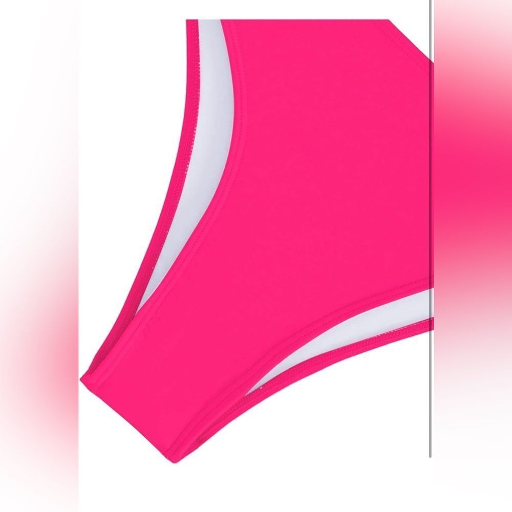 Womens Sexy Cutout One Shoulder High Cut Cheeky Thong Padded Bathing Suit XS - Picture 7 of 12